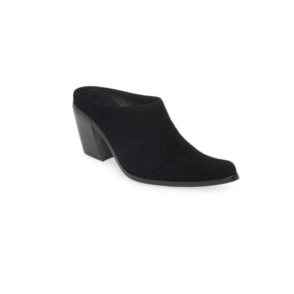 NIB Jeffrey Campbell Women's HoldEm Pointed Toe Stacked Heel Mule Size 10M Black